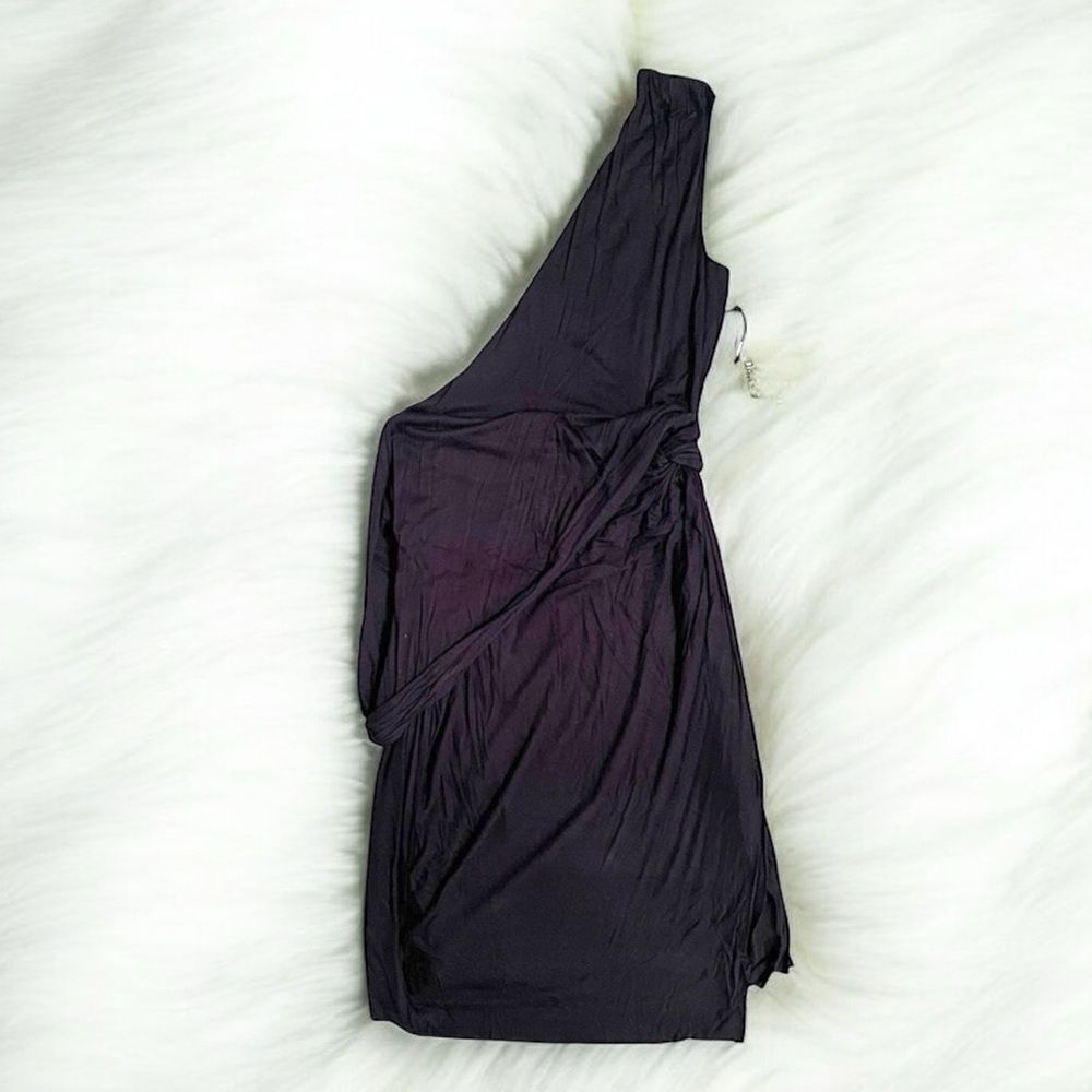 Bailey 44 One Shoulder Twist Front Sleeveless Black Dress Size M NWT